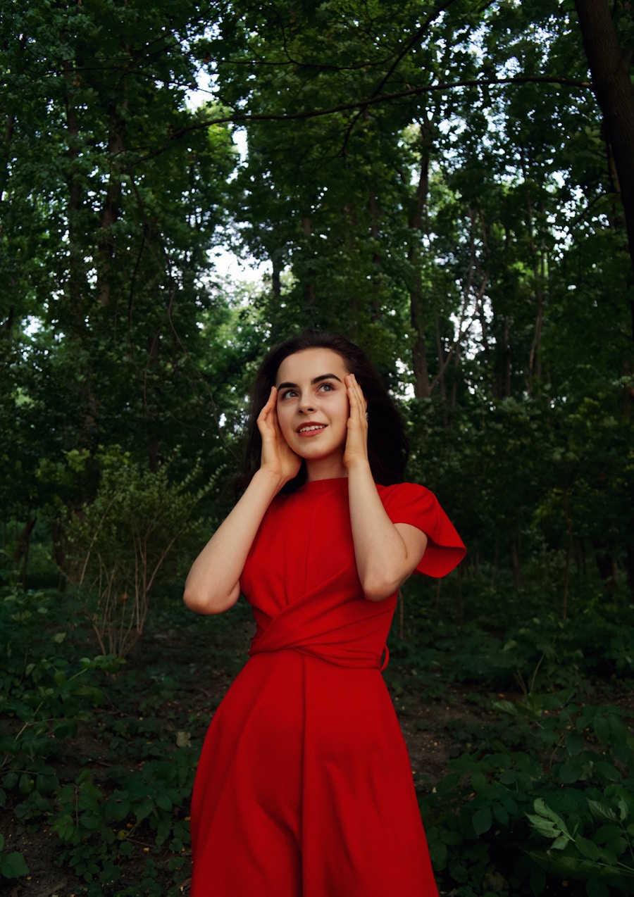 Photo red dress